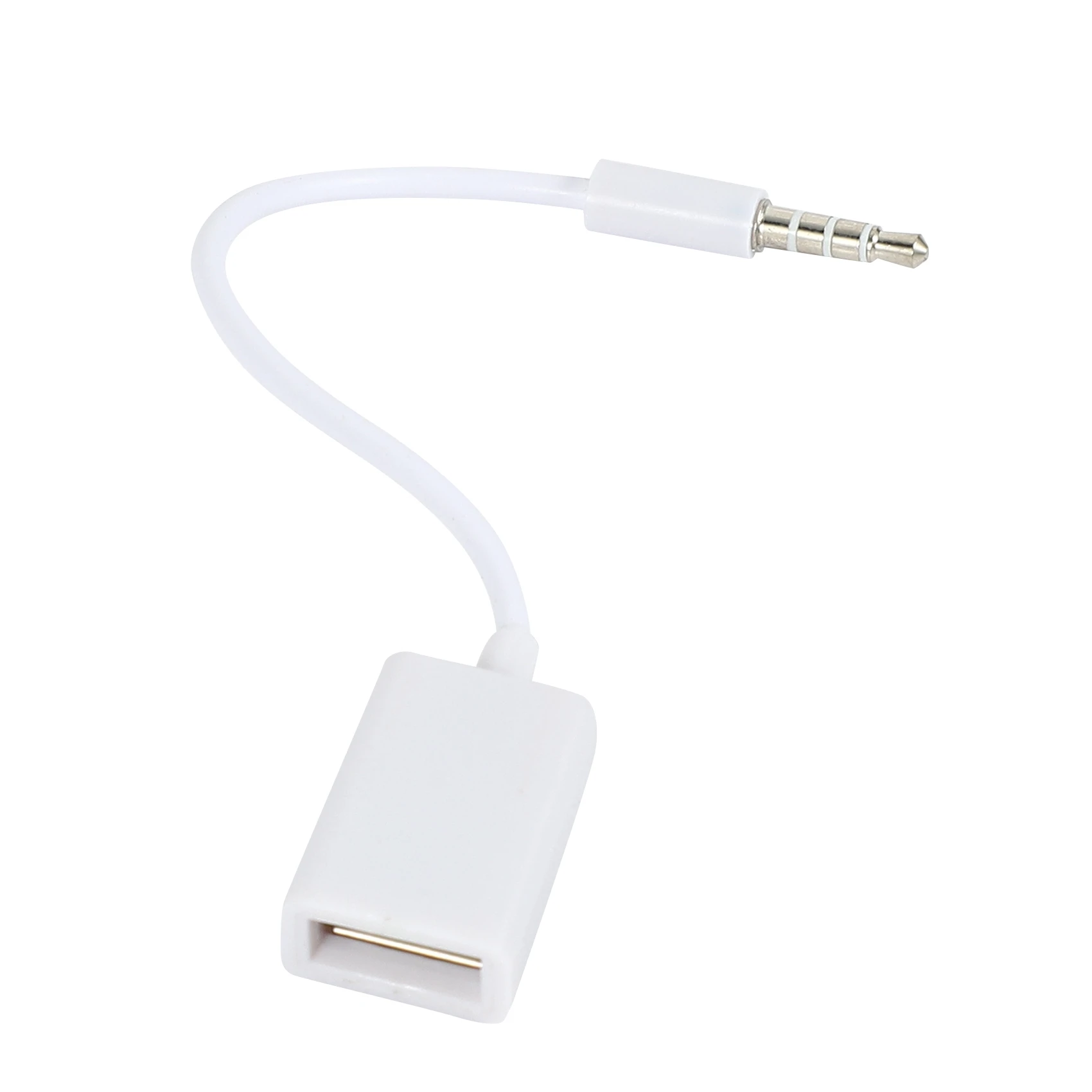 3.5mm Male AUX Audio Plug Jack To USB 2.0 Female Converter Cable Cord Car MP3 image 4
