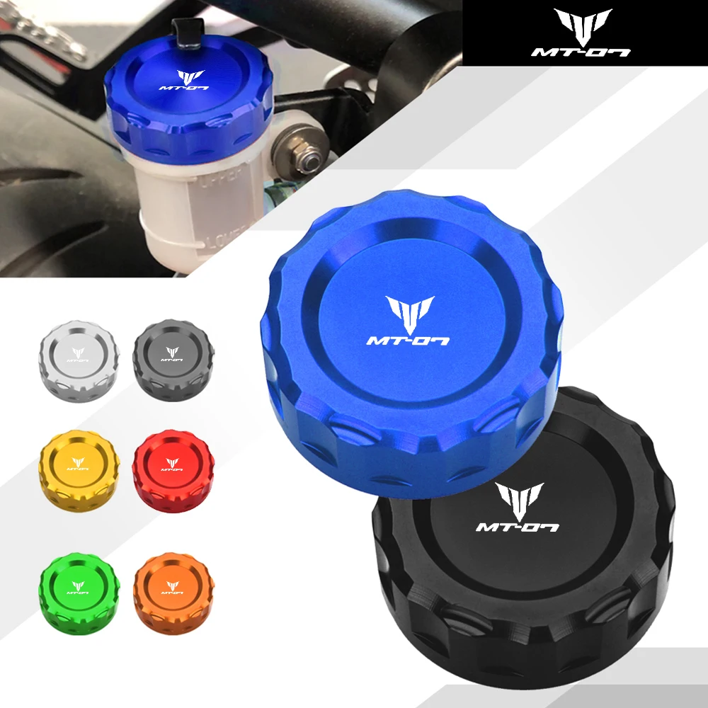 

For Yamaha MT-07 MT 07 2014 2015 2016 2017 2018 - 2023 Motorcycle Accessories CNC Rear Brake Fluid Reservoir Cap Cylinder Cover
