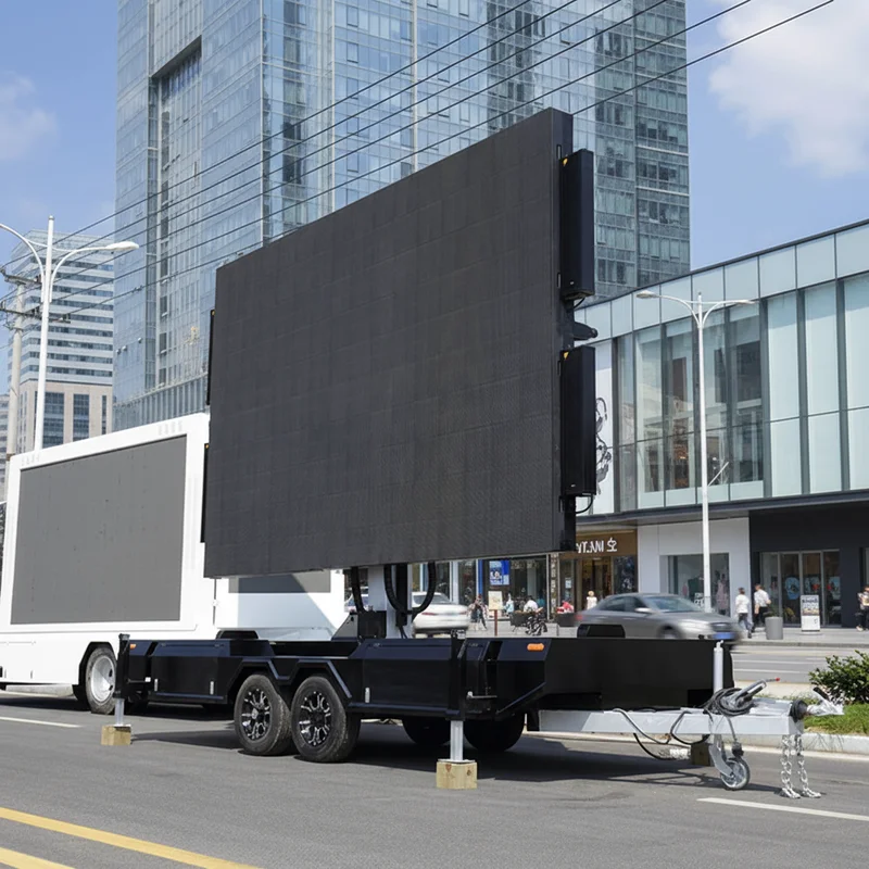 Outdoor Advertising P5 Led Sign Trailer Customized Advertising Led Billboard Large Portable Signage