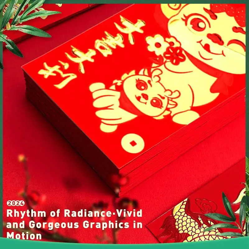 

YSS-36Pcs Chinese Red Envelopes 2024 New Year,6 Designs,Chinese Envelopes For Money 2024 Dragon Lunar New Year,6.5X3.5Inch Durab