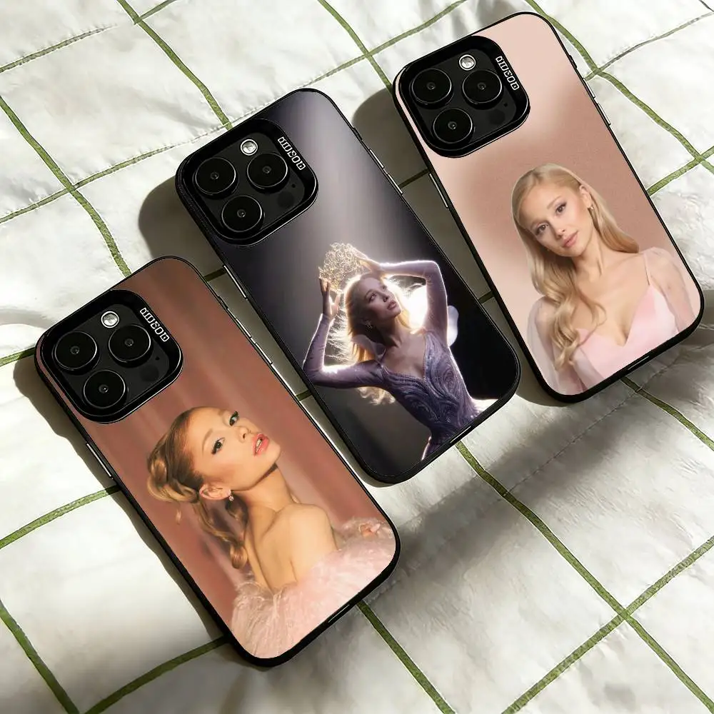 

Ariana G-Grande Singer Phone Case For iPhone 17,16,15,14,13,12,11 Plus,Pro Max,XS,Colorful Silver Phone case Funda Cover