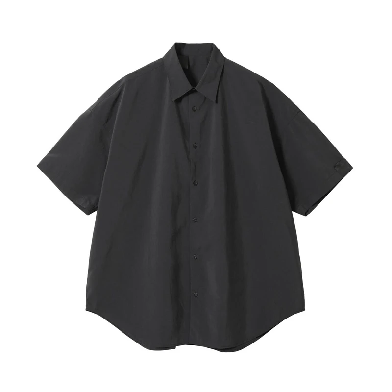 

24SS N.Hoolywood Japanese Solid Color Retro Square Neck Loose Casual Commuting Short Sleeved Shirt