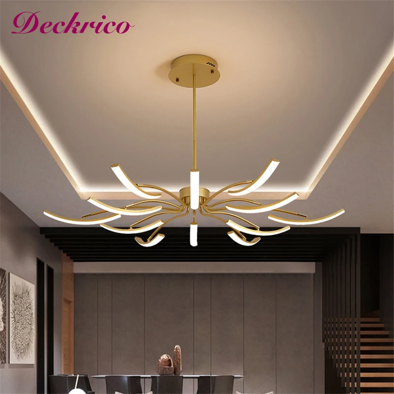 

Modern Chandelier Nordic Loft Rotatable Pendant Light Art Acrylic Led Hanging Light Lustre Decor Home Fixtures Bedroom Dining