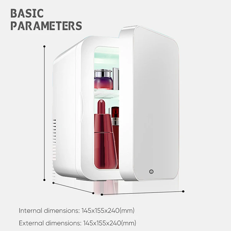 Pink Mini Skincare Fridge - Portable Cosmetic Refrigerator for Hotels & Home (4°C-12°C, Ultra-Quiet, USB Powered)