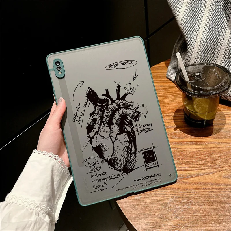 Sketching Heart Tablet Case For Samsung Galaxy Tab S9 FE 11 2023 S6 Lite 10.4 S9 S8 S7 FE 11