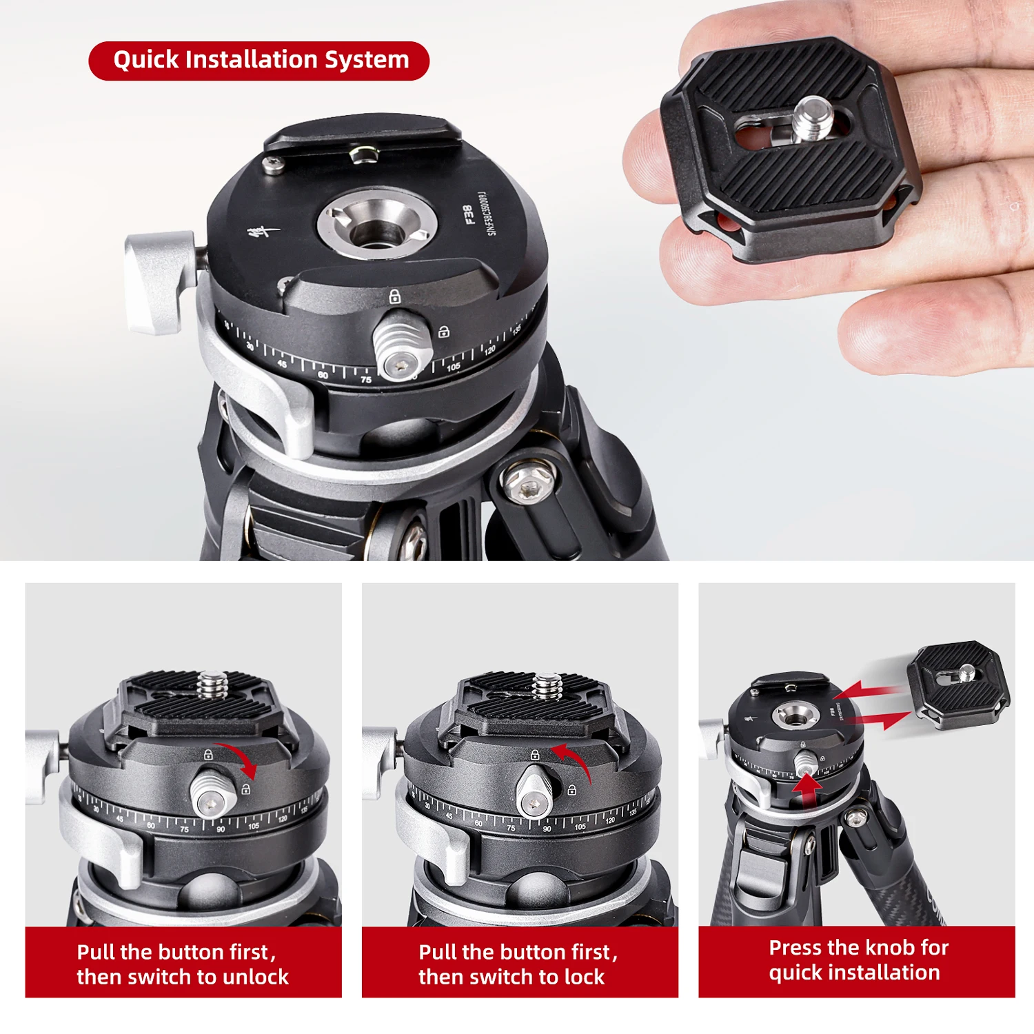 حامل ثلاثي القوائم من ألياف الكربون المدمج COMAN Zero F38 خفيف الوزن للسفر مع لوحة إطلاق سريع F38 للتصوير الفوتوغرافي لكاميرا Dslr