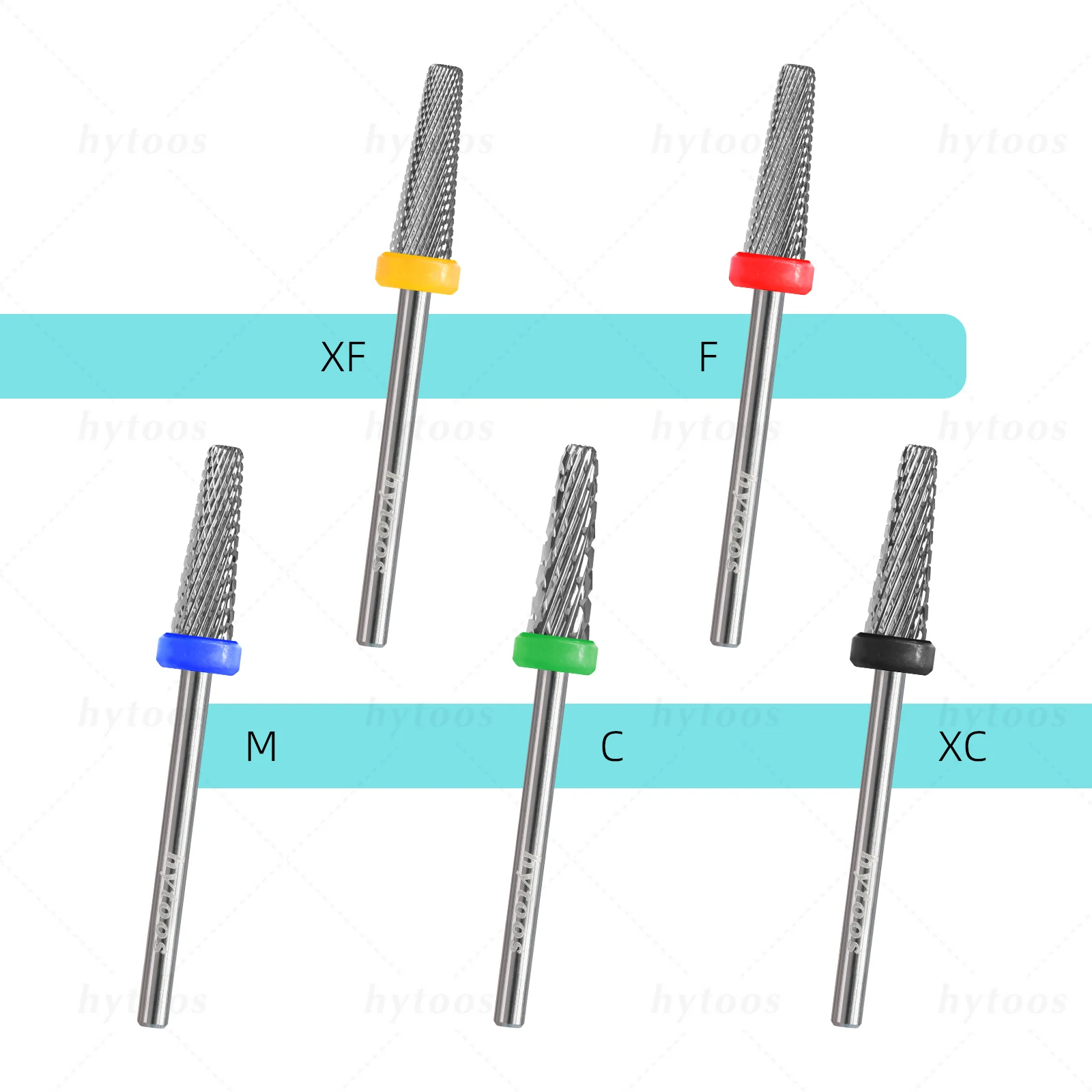 HYTOOS 4mm 5 in 1 Nagelboren Professionele Acryl Carbide Bits Manicure Gel Polish Remover Tool Elektrische Boormachines accessoires