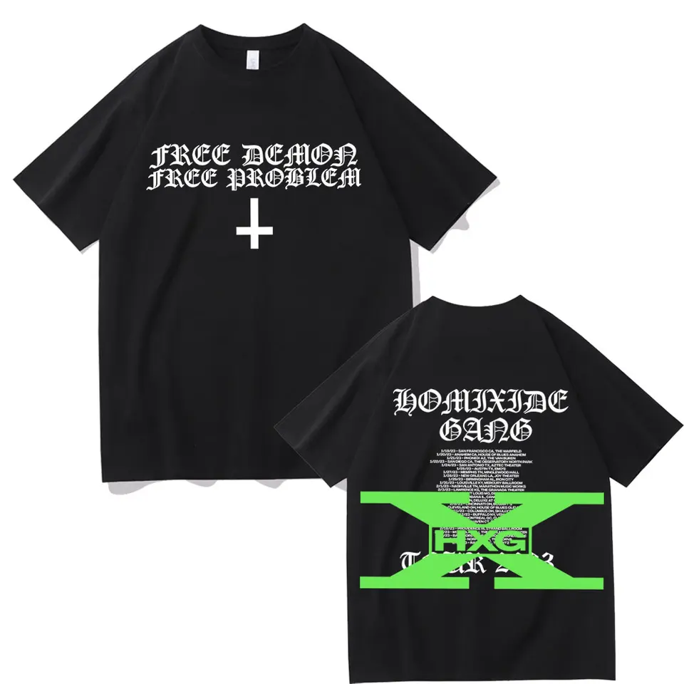 Rapper Homixide Gang Shot or Not Graphic T-shirt Playboi Carti