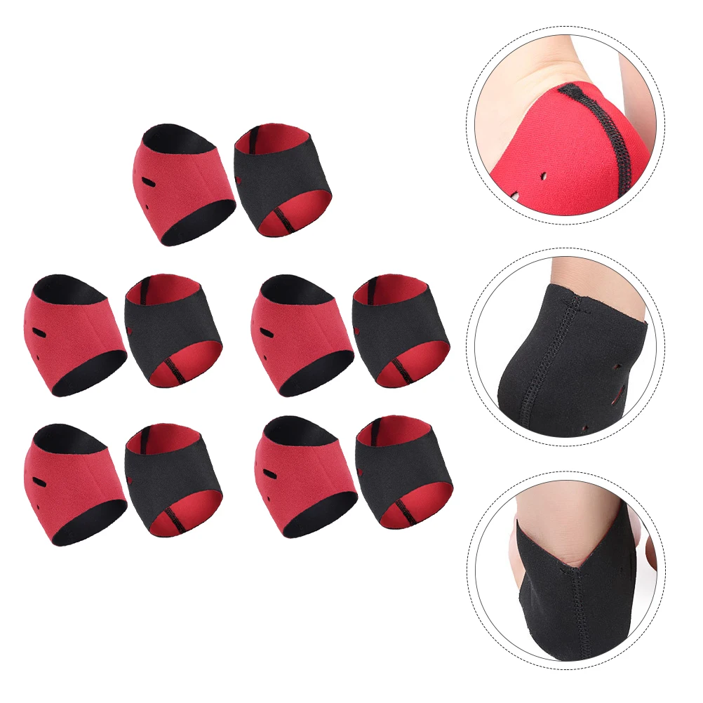 

5 Pairs Heel Cover Protective Ankle Pads Foot Protector Protection Elasticity Cushion Sbr