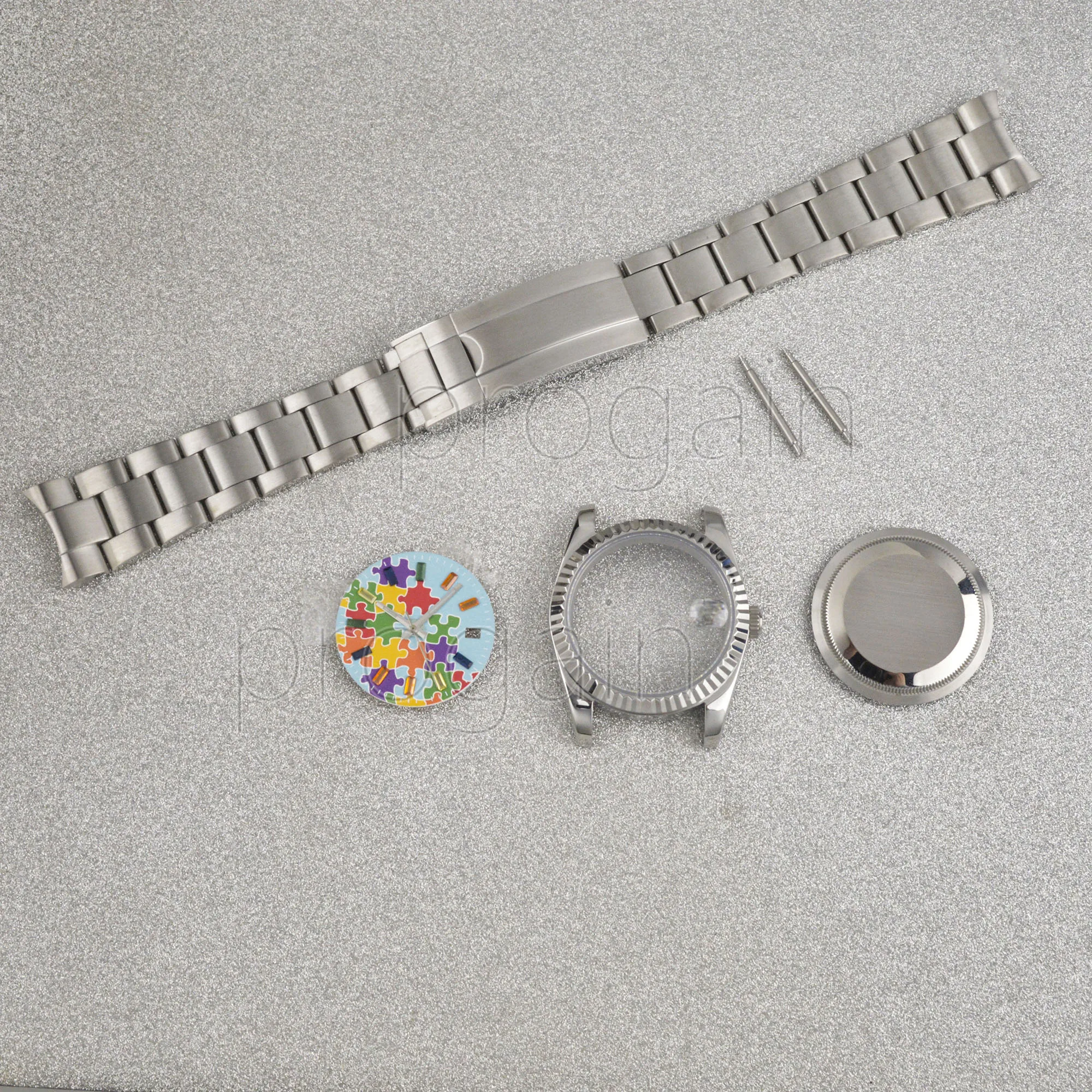 

36mm 39mm Silver Watch Case Strap Parts For Oyster Datejust NH35 NH36 Movement 28.5mm Dial Sapphire Glass Accessories Parts