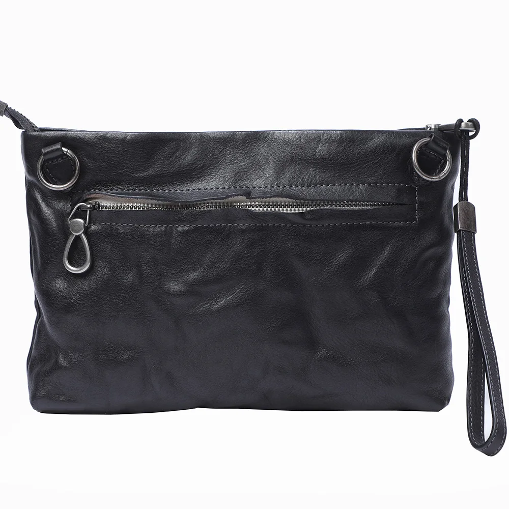 S.WORKER Vintage Echtleder Herren-Clutch-Tasche, Schultertasche, Handgefertigte Mini-Handtasche für Handy & Schlüssel – Detail 26