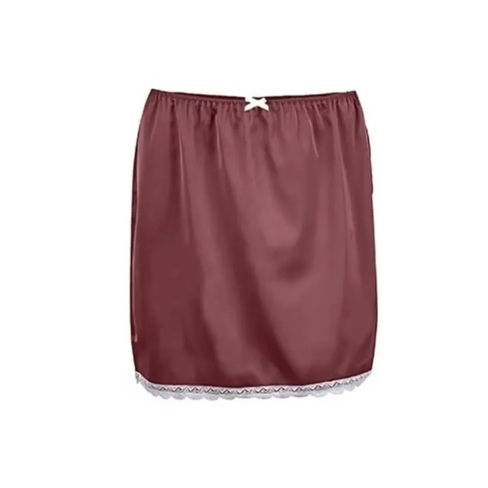 

Летняя сексуальная атласная белая мини-юбка с эластичным поясом, кружевная, с высокой талией, мягкая, с кружевными вставками