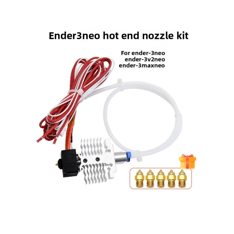 

CREATIVITY for Ender3 Neo/V2 Neo All-Metal Nozzle Kit 24V40W Wire Length 1.4 meters [5 0.4mm nozzles included]