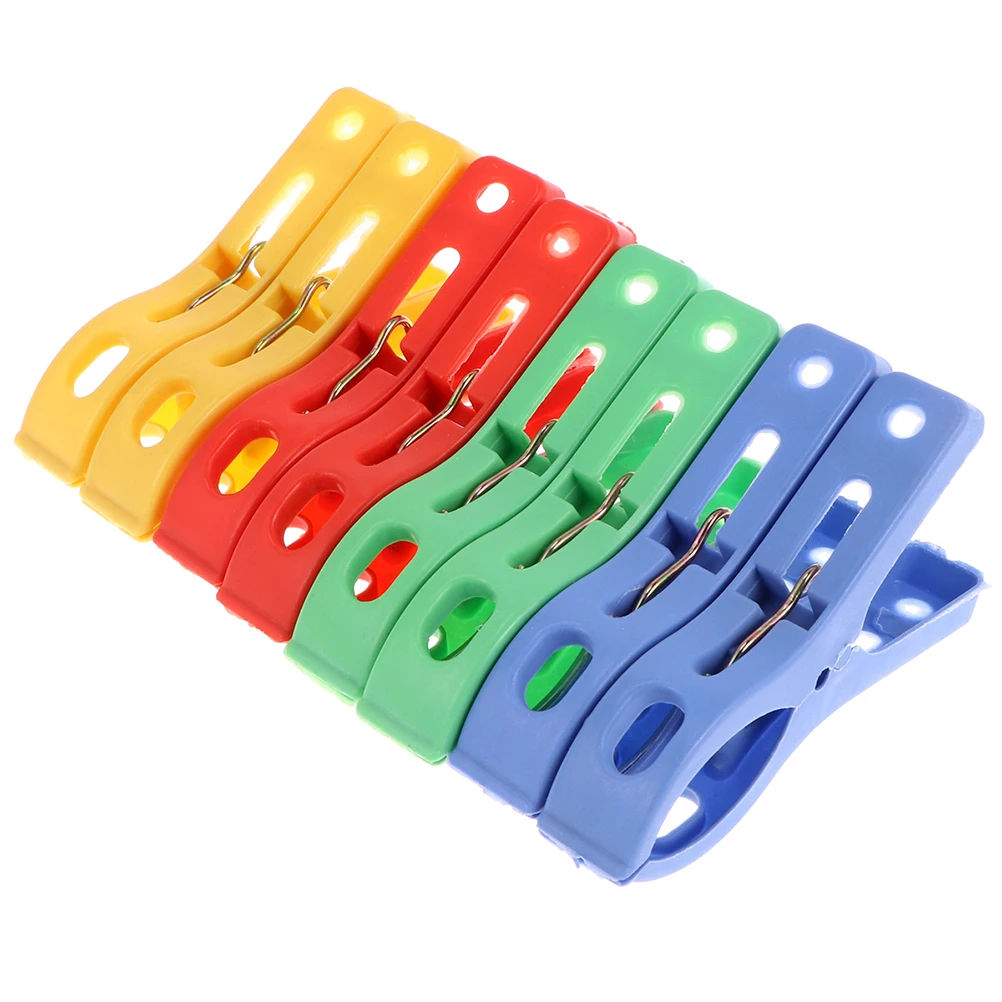

40pcs Windproof Clothes Clips Plastic Household Clamps Strong Locking Force Duvet Quilt Fixing Balcony Bedroom Use