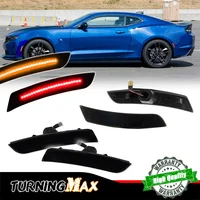 Luces indicadoras laterales del parachoques trasero delantero del coche luces de señal de giro luces de estacionamiento para Chevy Camaro 2016-2023 LED ámbar/rojo