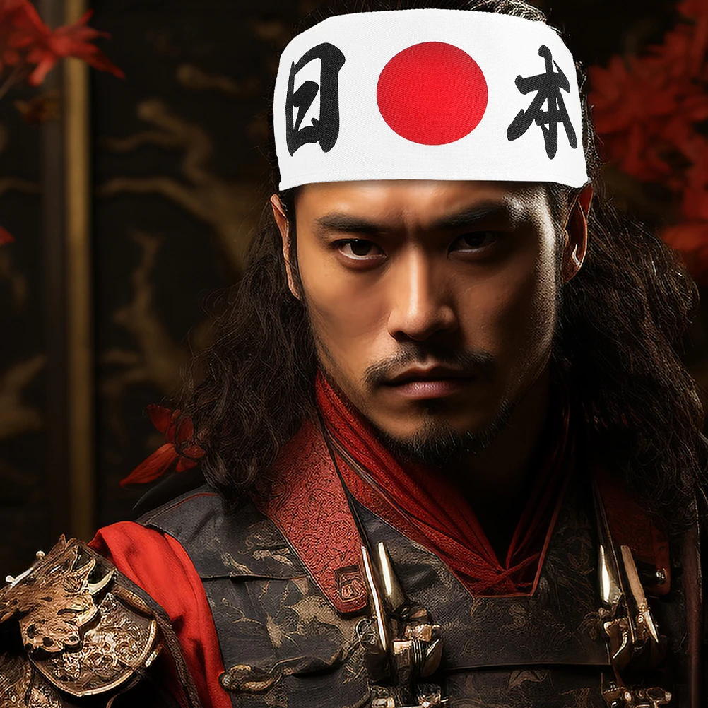 4pcs Japanese Chef Headband Men Hachimaki Cooking Sweatband Karate Training Running Workout