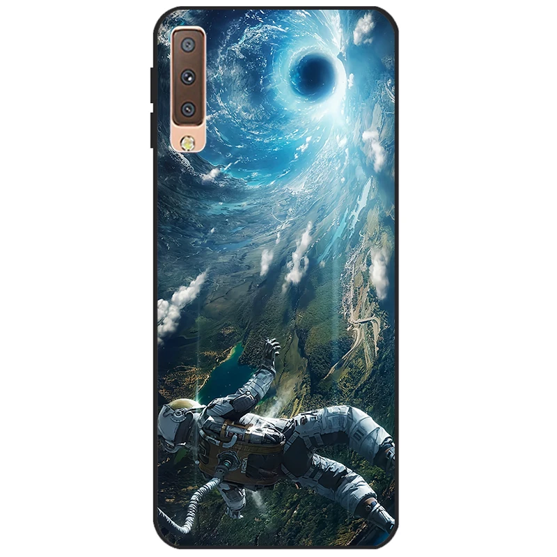 Etui na Samsung Galaxy A7 2018 etui silikonowe kolorowe etui na telefon Samsung A7 2018 A750 A750F 6.0 calowa obudowa ochronna