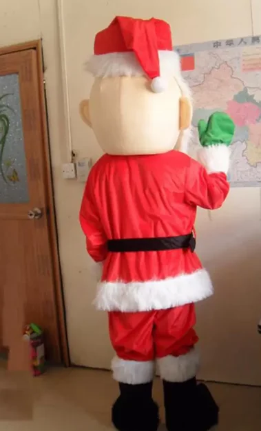 Costume de mascotte de bande dessinée de père Noël mignon, robe de paupières de Noël, mousse d'Halloween, offre spéciale