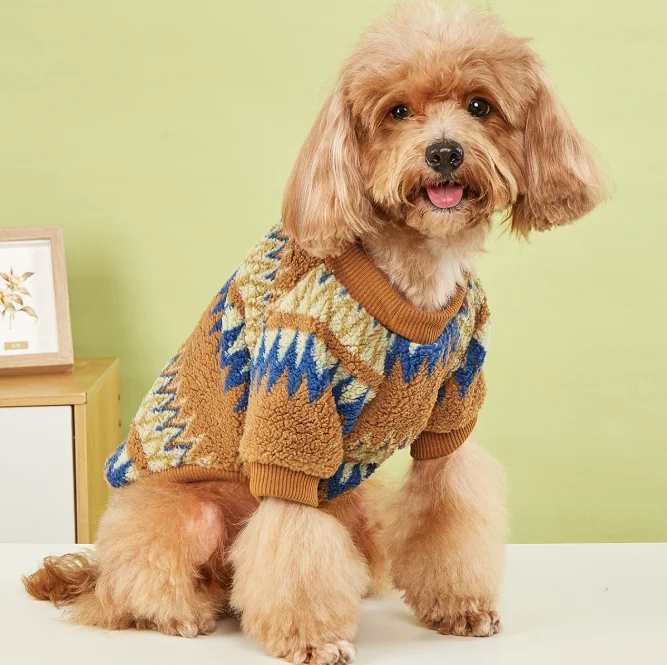 

Winter mink wool Dog pet open-chest sweater Cat coat dog teddy mink wool blend sweater coat