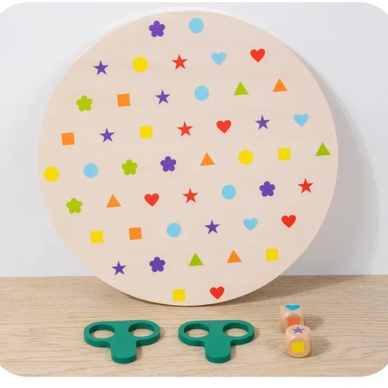 Montessori Children Shape Matching Toys Puzzle Board Color Logical Thinking Training Interactive Board Games Children Gifts