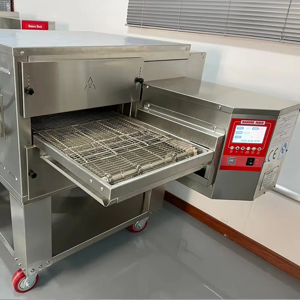 Electric Pizza Oven 18 Inch Advanced Baking Conveyor Pizza Oven Belt Stainless Steel Restaurant Food Truck Commercial Pizza Oven