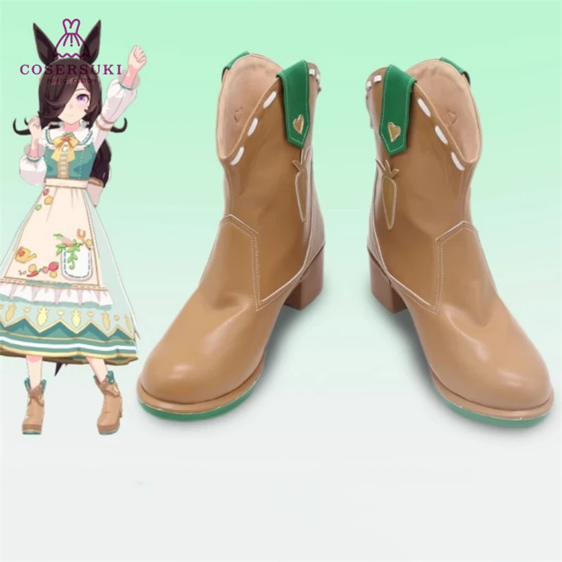 Uma musume Pretty Derby Rice Shower Neo Universe Calstone Light O Cosplay Shoes Boots for Halloween Carnival