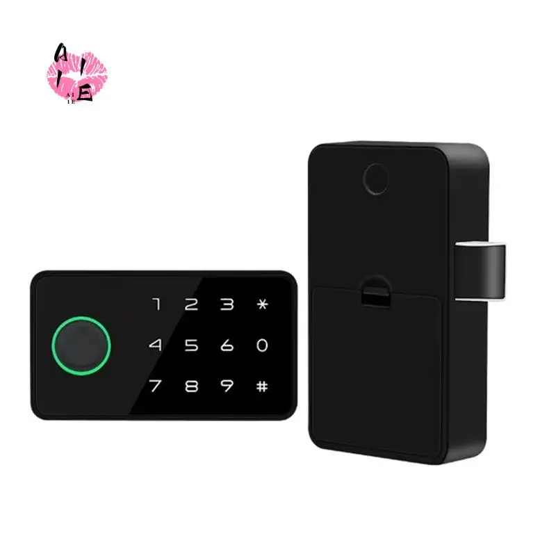 A11E-Tuya Smart Fingerprint No Punch Cam Lock Cabinet Lock Door Drawer Filing Cabinet Post Mail Locker Cupboard Locks