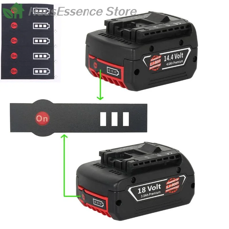 ※Excellent Grade 5/10Pcs 14.4V 18V Lithium Power Cell Case LED Key Sticker Label with Easy to User-Friendly Features for