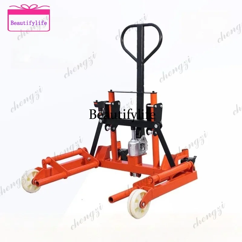 Chariot à roues hydraulique mobile a55, simple ou double pince, pour déplacement de pneus, usage intensif, entretien automobile, manutention durable, réparation pratique