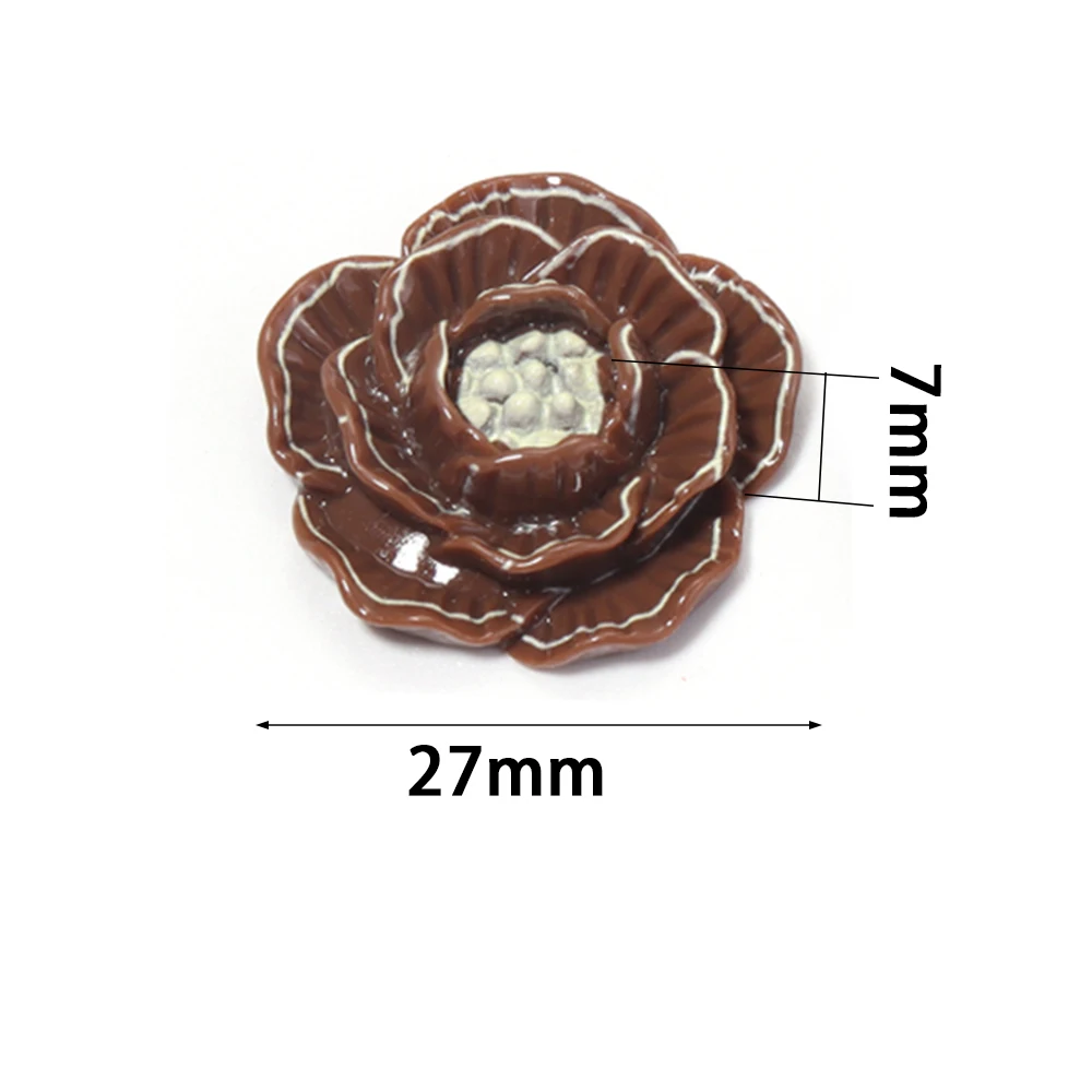 20 Stück/Set ABS Kamelienblüten Cabochons Flache Blumenperlen für DIY Kleidung, Schuhe, Hüte, Haarnadeln, Schmuckherstellung Zubehör – Detail 1
