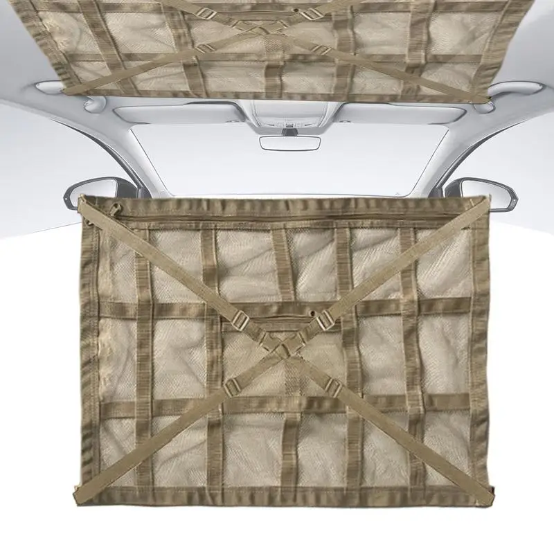 Car Ceiling Net Storage Bag Cargo Storage Net For Car Space Saving Car Trunk Storage Pocket Organizer Sundries Bag Roof Cargo