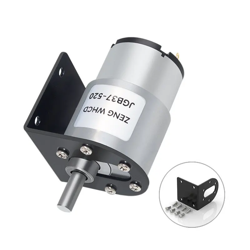 Micro Planetary Reduction Metal Gear DC Brushed Motor JGB37-520 Adjustable Forward And Reverse 6V~24V Torque DC Motor 20KG.CM