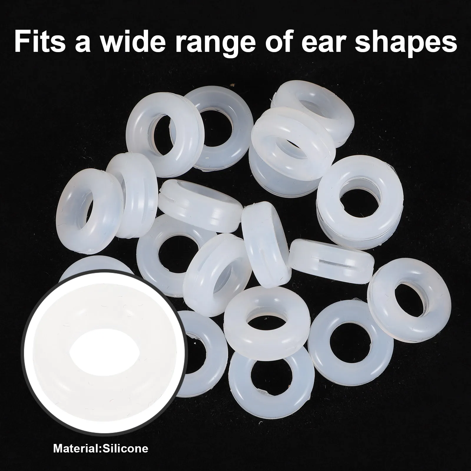 

10Pairs Silicone Retainer Rings Eyeglasses Temple Tips Anti-Slip Comfort Grip for Glasses Sunglasses Reading Eyewear Work
