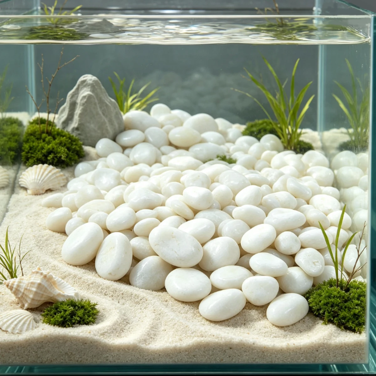 350g White Polished Natural Pebbles 2 To 4cm, Smooth Decorative Stones For Plant Vases And Courtyard Landscaping ZSY