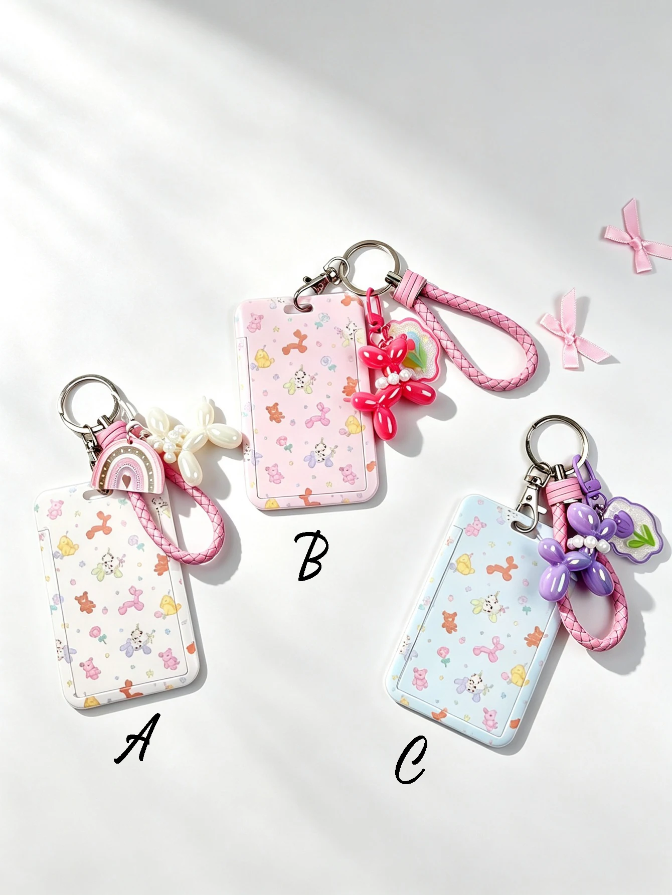 1 Set of Fashionable Balloon Dog Print Pink Leather Cord Pendant Bag Accessories, Sweet and Cool Y2K Style, Suitable for Decorating Handbags, Crossbody Bags, Backpacks, Bag Charms, Keychains, Etc
