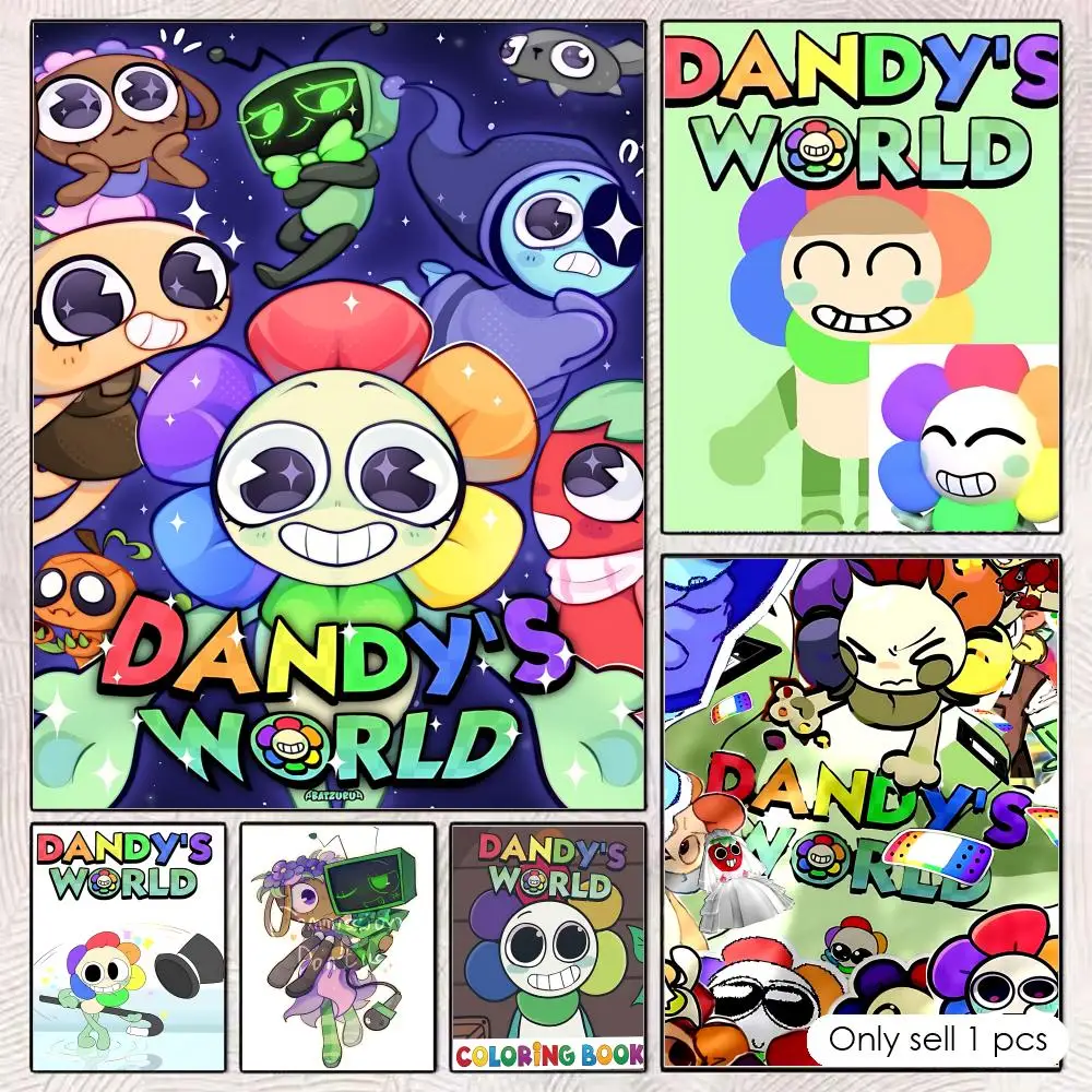 Popular Game D-Dandys World Whitepaper Poster DIY Sticky HD Wall Decor Anti-wrinkle for Bedroom room Family Life Pet anime
