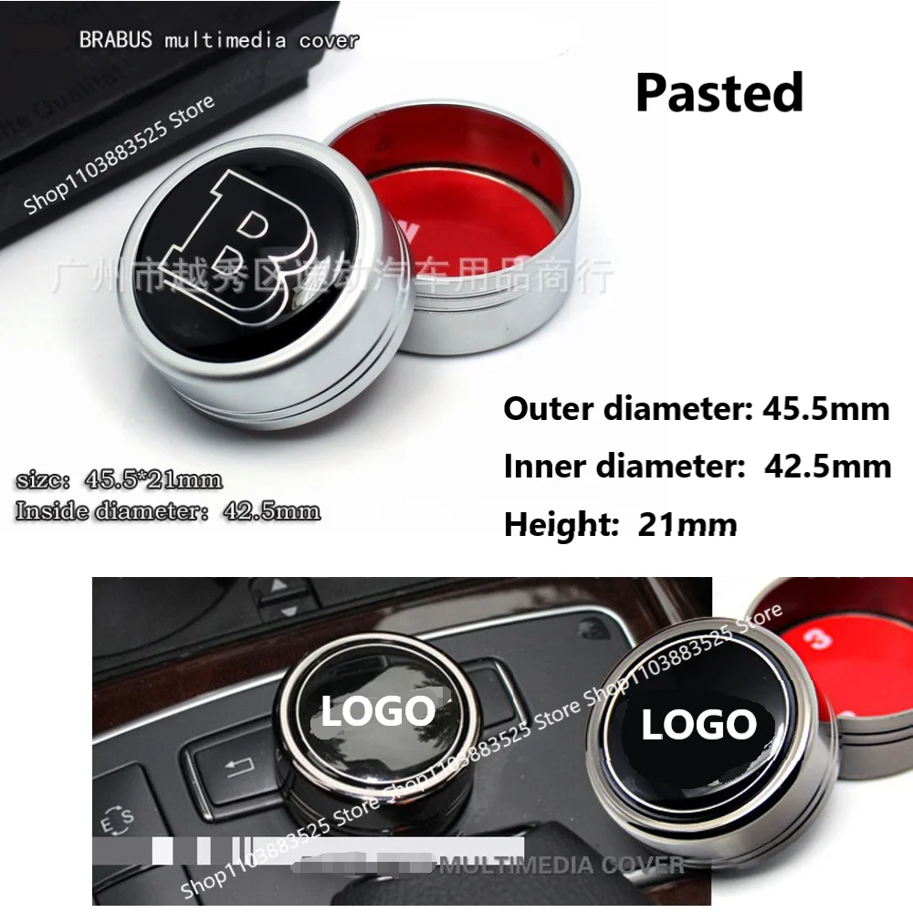 Car multimedia knob cover Modify Accessories for Brabus Carlsson Lorinser W204 W205 W176 W246 W212 W251 W166 X156 X204 G63 GLS
