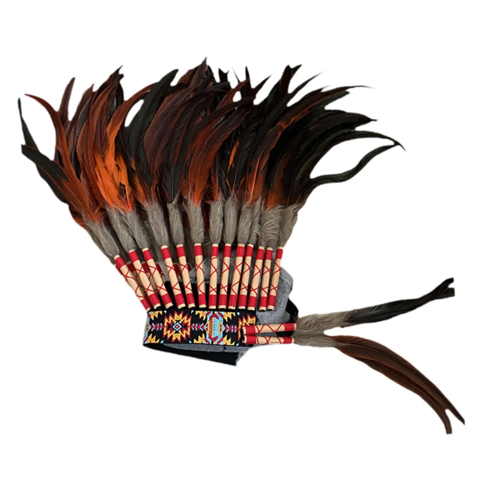 人工羽根ヘッドドレス-ヘッドアクセサリー-写真小道具-ヘッドバンド-仮装カーニバル-ステージパフォーマンス-ハロウィンパーティー用