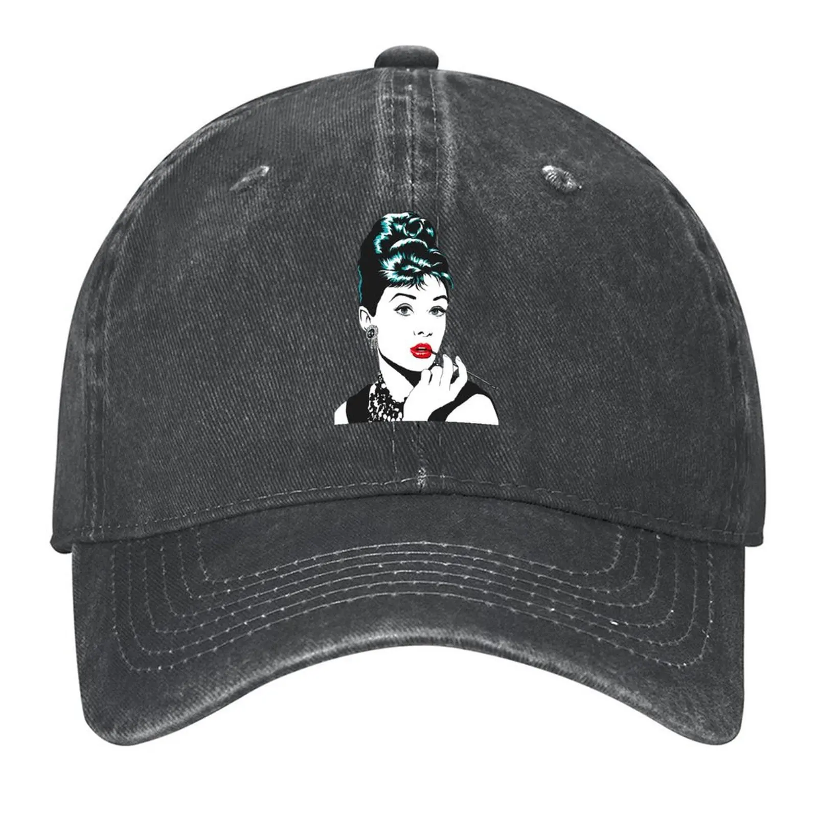 

Audrey Hepburn Baseball Cap tea Hat fishing hat hiking hat Ball Cap Sun Hats For Women Men's