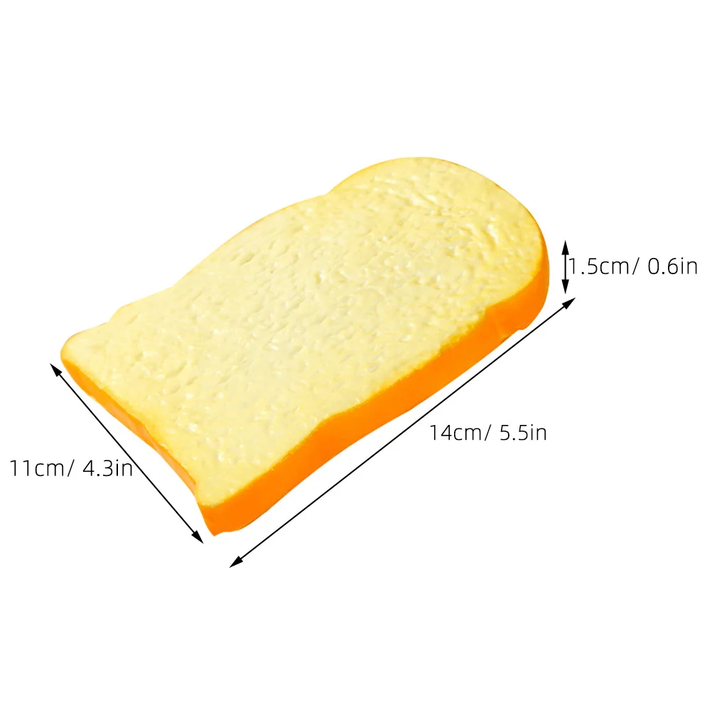 2個のシミュレーションパンデコレーション 柔らかく柔軟な素材で変形しにくい ベーカリーやキッチンに最適 人工トーストモデル