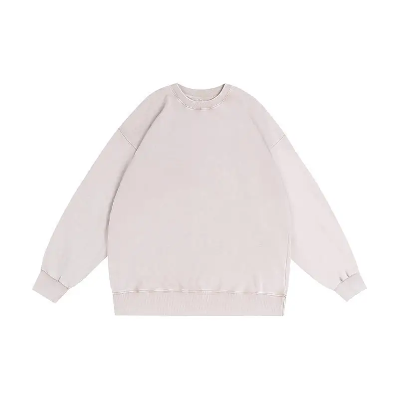 

2025 Autumn and Winter Old Sweater Loose Hoodie Crew Neck Jacket Sweater Set