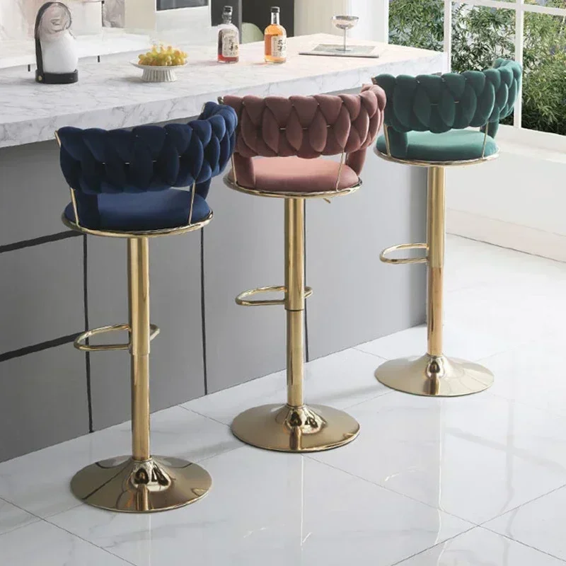 

Breakfast Vanity Chair Bar Ergonomic Nordic Lightweight Height Beauty Salon Design Garden Luxury Chairs High Sgabelli Da Bar