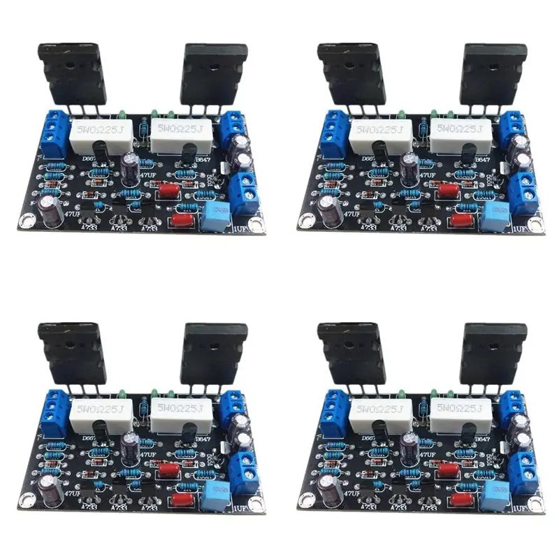 

PHILE-4X 100W 2SC5200+2SA1943 HIFI Mono Channel Audio Amplifier Board Dual DC35V Speaker Output For Home Theater DIY Projects