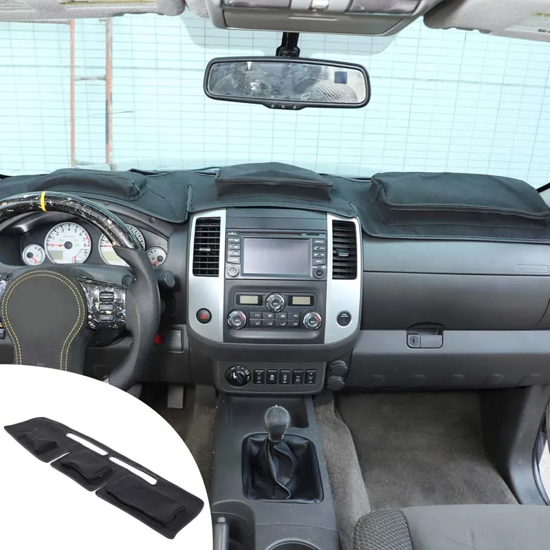 For Nissan Frontier 2009-2017 Sheepskin Car Dashboard Organiser Mat Storage Pad Stowing Tidying Organiser Accessories