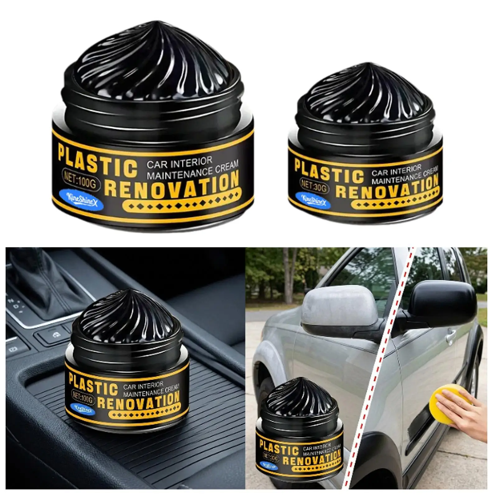 Polish Paste Maintenance Cream Versatile Car Tire Refurbishment Solution Easy Application for Trucks Suvs Motorcycles