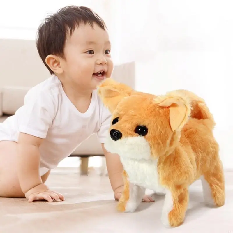 95AE 18cm/7in Interactive Plush for Smart Robot Toy Dog for Toddler Gift Anxiety Reli