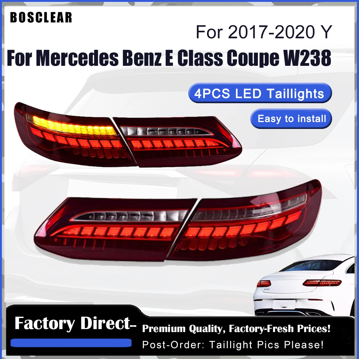 

Car Lights for Benz E Class W238 Coupe 2017-2020 Taillight Assmebly LED Projetor TailLamp Daytime Running Lamps Auto Accessories
