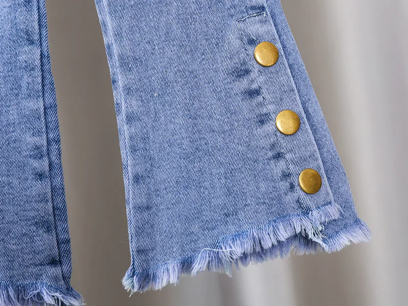 2026 Neue Mädchen-Jeans Kinder Frühling Herbst Mode-Jeans Schlaghosen Mädchen Hochwertige Schleife Freizeit Lange Hosen 0-5 Jahre – Detail 20
