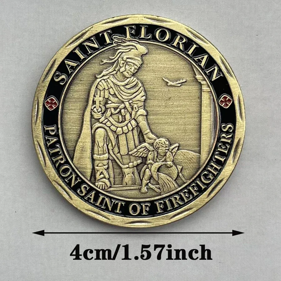 SAN Florian Fireman Commemorative coin of the United States Military collection view 5
