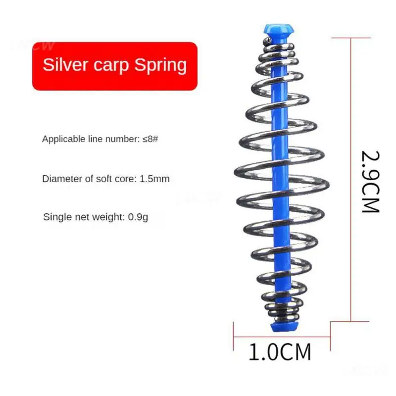 Carpa mola isca titular, 1/3/5pcs, diâmetro do fio 0.7mm, prata acessórios para linha de pesca da carpa, grupo isca titular